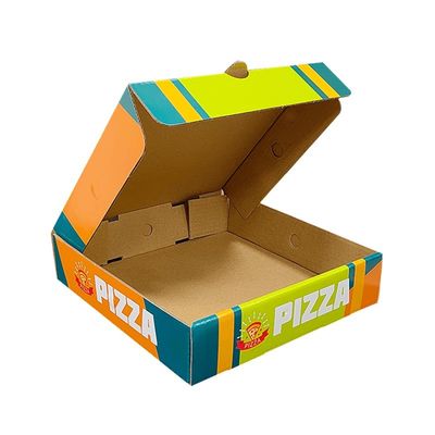 چاپ لوگو سفارشی پيتزا سفید لوله دار بسته بندی کاغذ تاشو جعبه کارتن برای مواد غذایی
