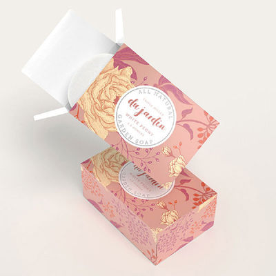 CMYK محیط زیست طراحی سفارشی چاپی خرده فروشی تاشو کارتن جعبه صابون دستی