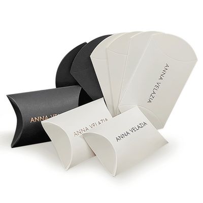 طراحی لوگو سفارشی جعبه بسته بندی کارتونی کوچک به شکل بالش برای چاپ CMYK / PANTONE