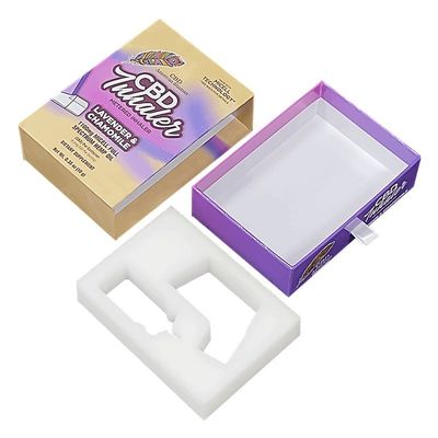 4C/UV/Lamination/Embossing/Stamping Meterd Inhaler کاغذ کشویی بسته بندی با فوم