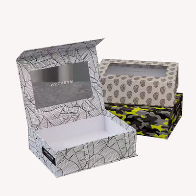 جعبه گرافیک مغناطیسی شکل کتاب عطر بطری بسته بندی کاغذی جعبه هدیه با پنجره PVC