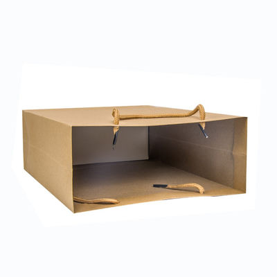 کیف خرید کاغذی کرافت قهوه ای چاپ آفست پوشاک کیف کاغذی لوگو سفارشی