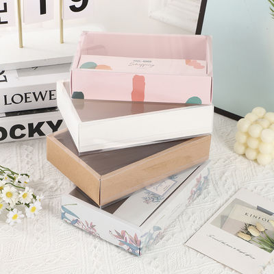 جعبه هدیه لباس شخصی با کیفیت بالا برای جوراب لباس زیر لوازم جانبی پوشاک بسته بندی طرح آستین با پنجره