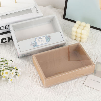 جعبه هدیه لباس شخصی با کیفیت بالا برای جوراب لباس زیر لوازم جانبی پوشاک بسته بندی طرح آستین با پنجره