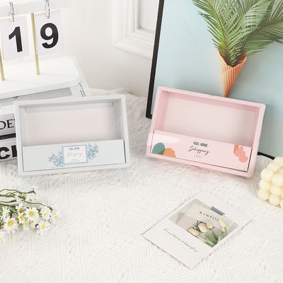 جعبه هدیه لباس شخصی با کیفیت بالا برای جوراب لباس زیر لوازم جانبی پوشاک بسته بندی طرح آستین با پنجره