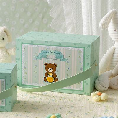 جعبه هدیه بسته بندی مقوایی دست ساز سازگار با محیط زیست کودکان عمده فروشی با دسته