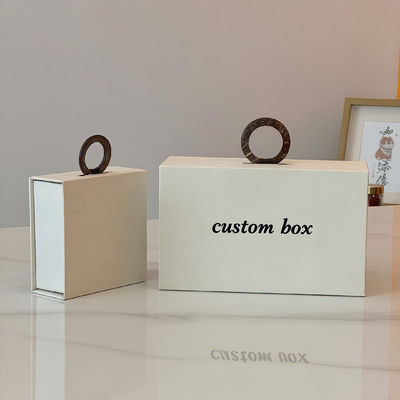 گردنبند جواهرات سفید طراحی شخصی ارائه مغناطیسی جعبه لوگو سفارشی حلقه گوشواره گردنبند دستبند بسته بندی جعبه کاغذی