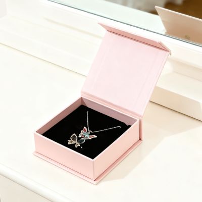 Custom Logo Branded Black Paperboard Magnetic Boxes Set Small Square Packaging For Jewelry Lashes Glasses