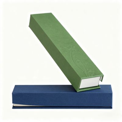 جعبه عود مستطیلی رنگ جامد لوکس با بسته بندی مقوایی کرافت سفارشی برای هدایا، جعبه های مقوایی سخت با آستر اسفنجی و مهر زنی