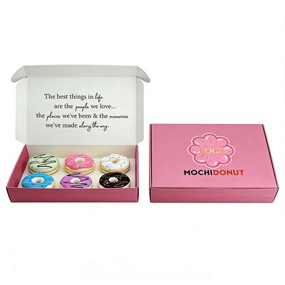 جعبه های کاغذی کرافت سفید سفارشی سازگار با محیط زیست جعبه مقوایی تاپ راه راه برای دونات نوار شکلاتی شمع بخور