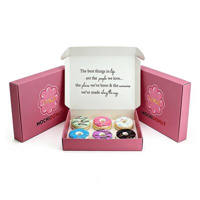 جعبه های کاغذی کرافت سفید سفارشی سازگار با محیط زیست جعبه مقوایی تاپ راه راه برای دونات نوار شکلاتی شمع بخور