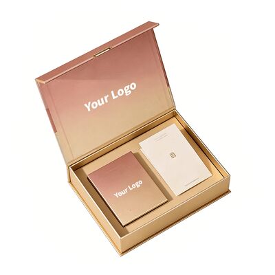 جعبه بسته بندی هدیه مغناطیسی با لوگو سفارشی جعبه های بسته بندی سخت و تاشو قابل بازیافت برای لوازم آرایشی با راهنمای استفاده