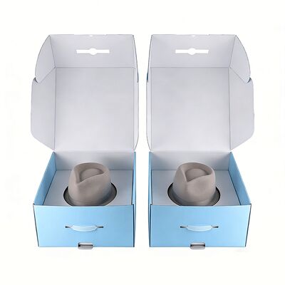 جعبه های کلاه سفارشی با لوگو سازگار با محیط زیست پوشش داده شده جعبه های کاغذی حمل و نقل مقوایی لوکس سفت و سخت بسته بندی برای کلاه