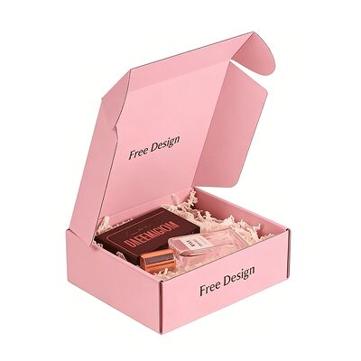 عمده فروشی سفارشی چاپی صورتی کارتونی بسته بندی گره دار جعبه های ارسال پست