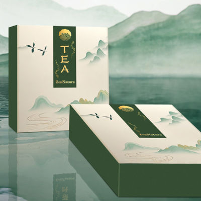 لوگو سفارشی بسته بندی کاغذی کاغذی کیف چای جعبه هدیه برای بسته بندی چای قهوه ای عطر دار