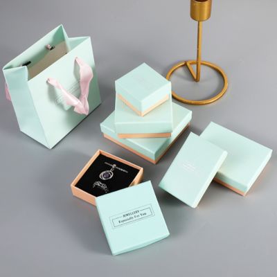 جعبه بسته‌بندی جواهرات لوکس زنانه با لوگوی سفارشی کارخانه، کاغذ بازیافتی، سازگار با محیط زیست، منحصربه‌فرد، بسته‌بندی هدیه جواهرات مد