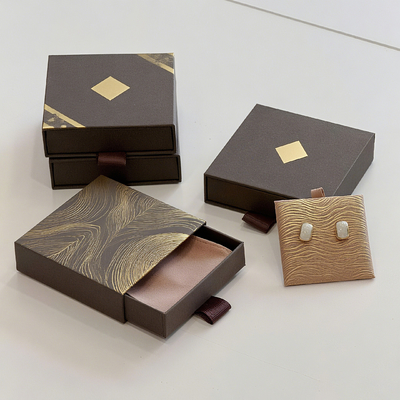 لوگوی سفارشی سازگار با محیط زیست چاپ شده سخت سفت و سخت بازیافت سبک بسته بندی کاغذ مقوایی جعبه کشویی کشویی برای جواهرات